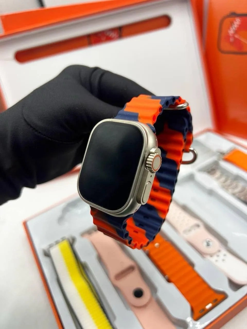 Ultra 7 in 1 Strap Smartwatch 49mm | Series 8 Ultra Smart Watch 49mm with 7 pair Strap | LAXASFITULTRA 7 IN 1 Strap | BIG 2.01 INFINITE DISPLAY | Bluetooth Calling | Sports Mood