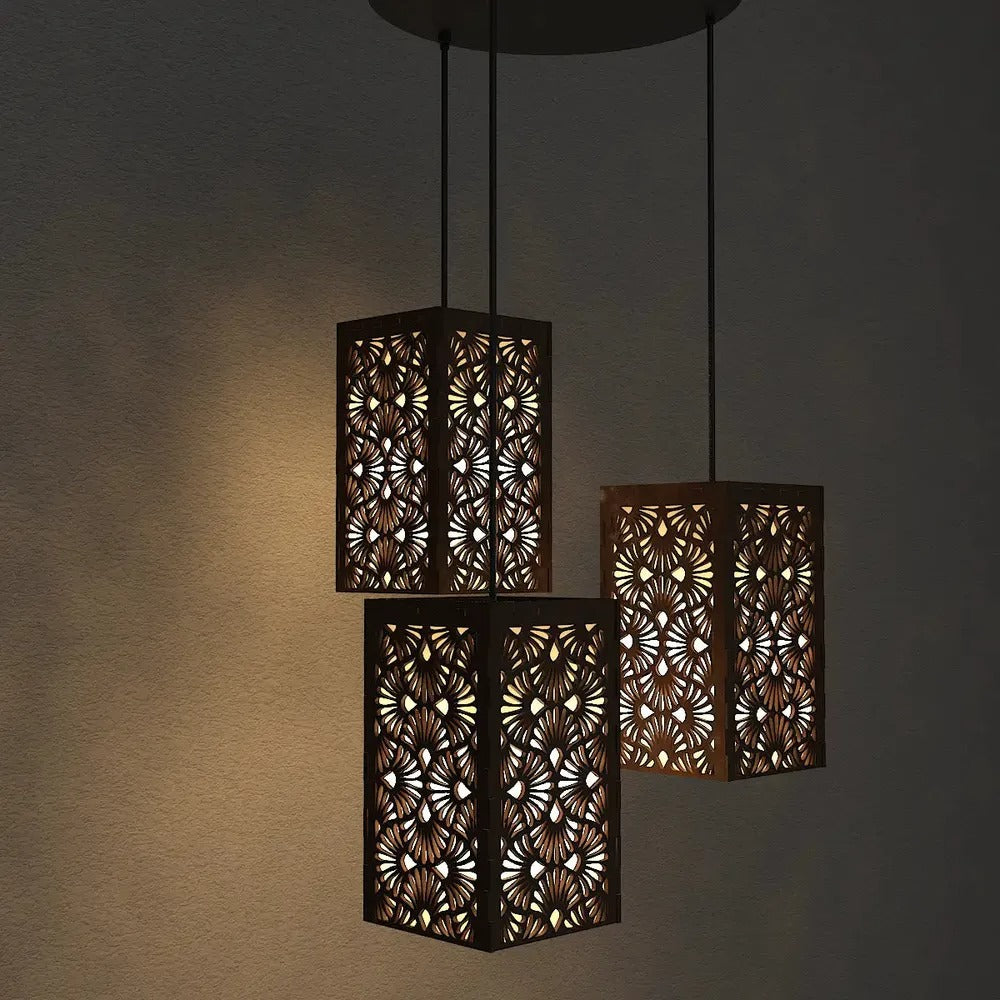Handcrafted Decorative Pendant Light Collection – Artistic Wooden, Metal & Fabric Hanging Lamps with Floral, Boho, and Modern Designs for Kitchen, Dining, and Living Spaces