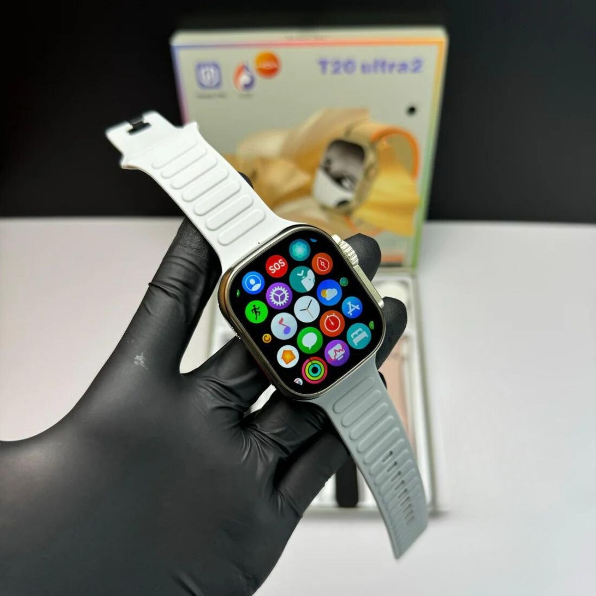 T20 Ultra2 Smart Watch – Fitness & Health Tracker with 4 Interchangeable Straps, Bluetooth Call, Waterproof, HD Display