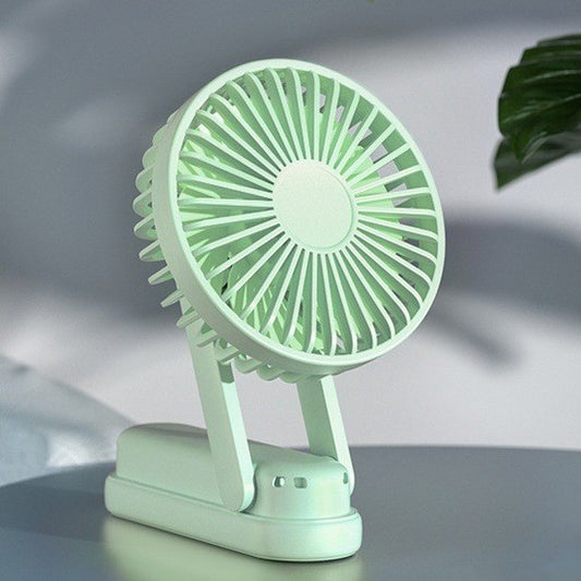 Compact Foldable USB Fan Rechargeable Battery Powered Quiet Air Circulator for Desktop Use in Office Bedroom or Outdoors